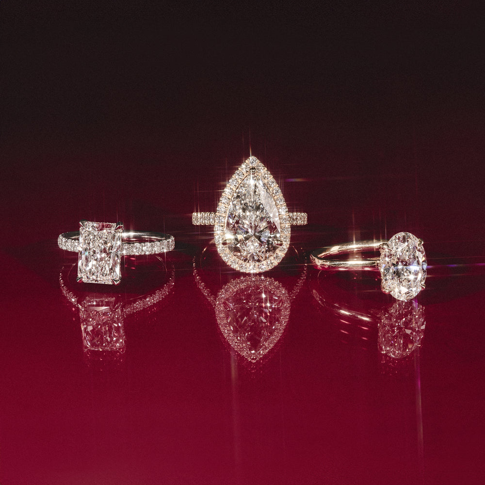 Diana 5.90ct Lab Diamond Pear Cut Engagement Ring in 18K Yellow Gold G/VS1