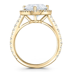 Diana 5.90ct Lab Diamond Pear Cut Engagement Ring in 18K Yellow Gold G/VS1