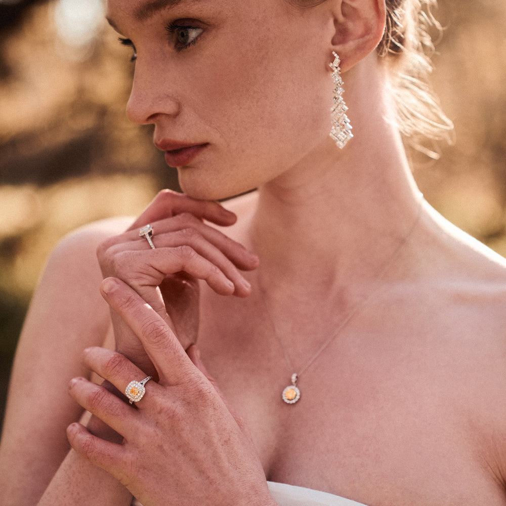 LUXE 8.00ct Lab Diamond Chandelier Earrings with IGI Certified Mixed-Cut Diamonds in 18K White Gold