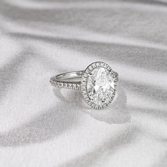 Georgina 3.50ct Lab Diamond Oval Cut Engagement Ring in Platinum G/VS1