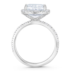 Beatrice 5.75ct Lab Diamond Cushion Cut Engagement Ring in 18K White Gold G/VS1