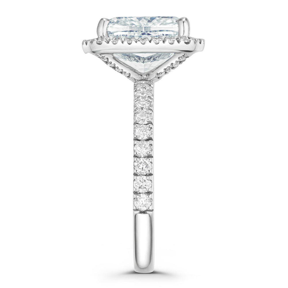 Beatrice 5.75ct Lab Diamond Cushion Cut Engagement Ring in Platinum G/VS1