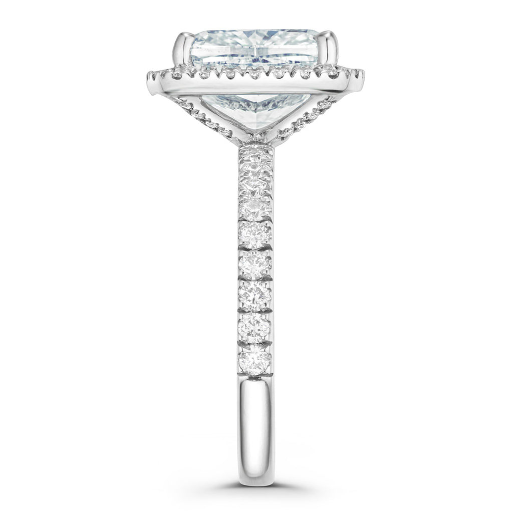 Beatrice 5.75ct Lab Diamond Cushion Cut Engagement Ring in Platinum G/VS1