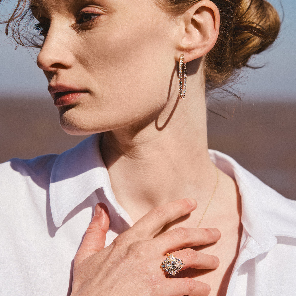 The Radiance Lab Diamond Ring 1.08ct H/SI Set in 9K Gold