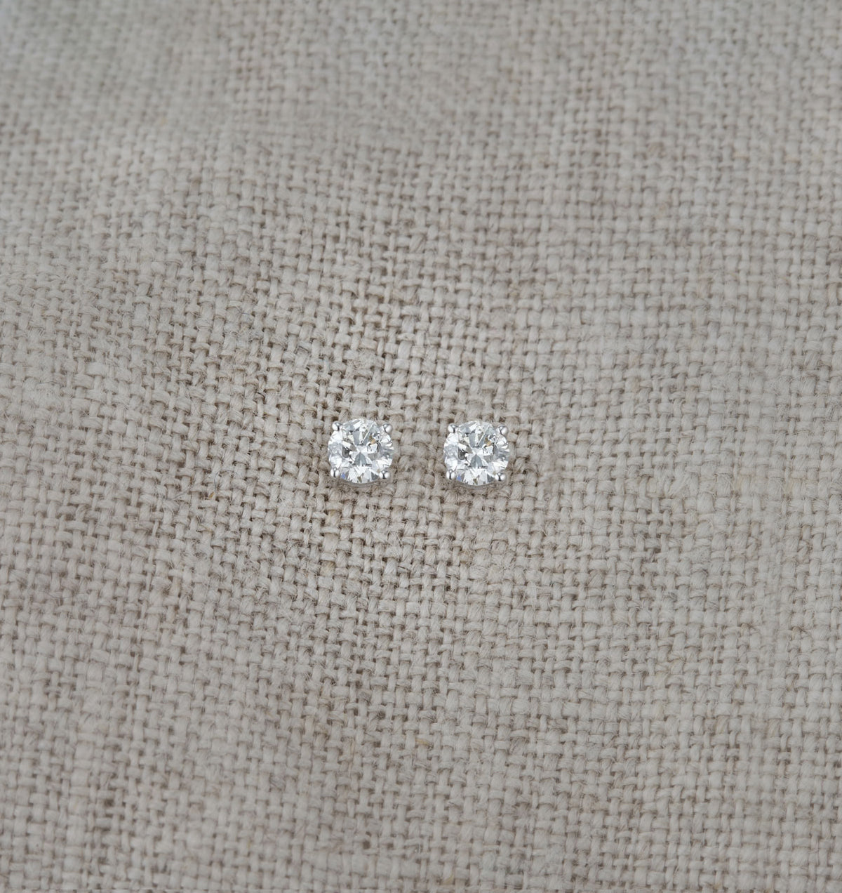Diamond Earrings 0.30CT Studs Premium Quality in 18K White Gold 3.4mm