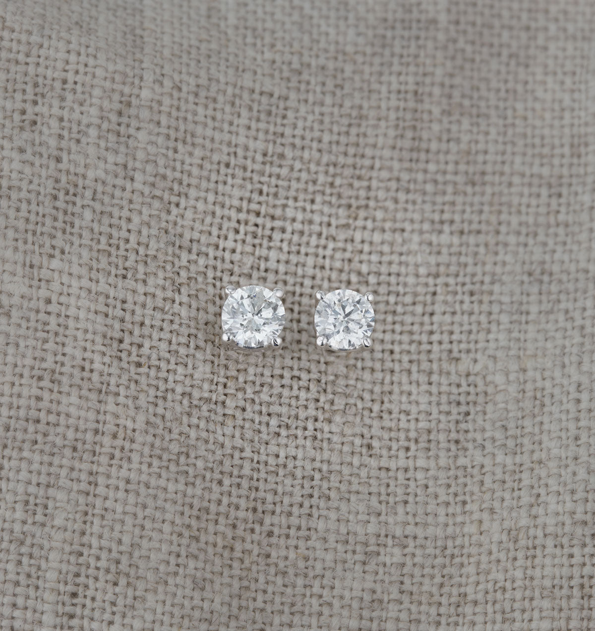 Diamond Earrings 0.40CT Studs Premium Quality in 18K White Gold 3.8mm