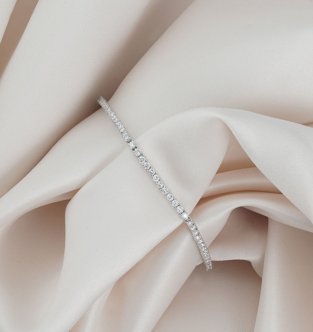 Diamond Tennis Bracelet Chloe 4.00ct Premium Claw Set 18K White Gold