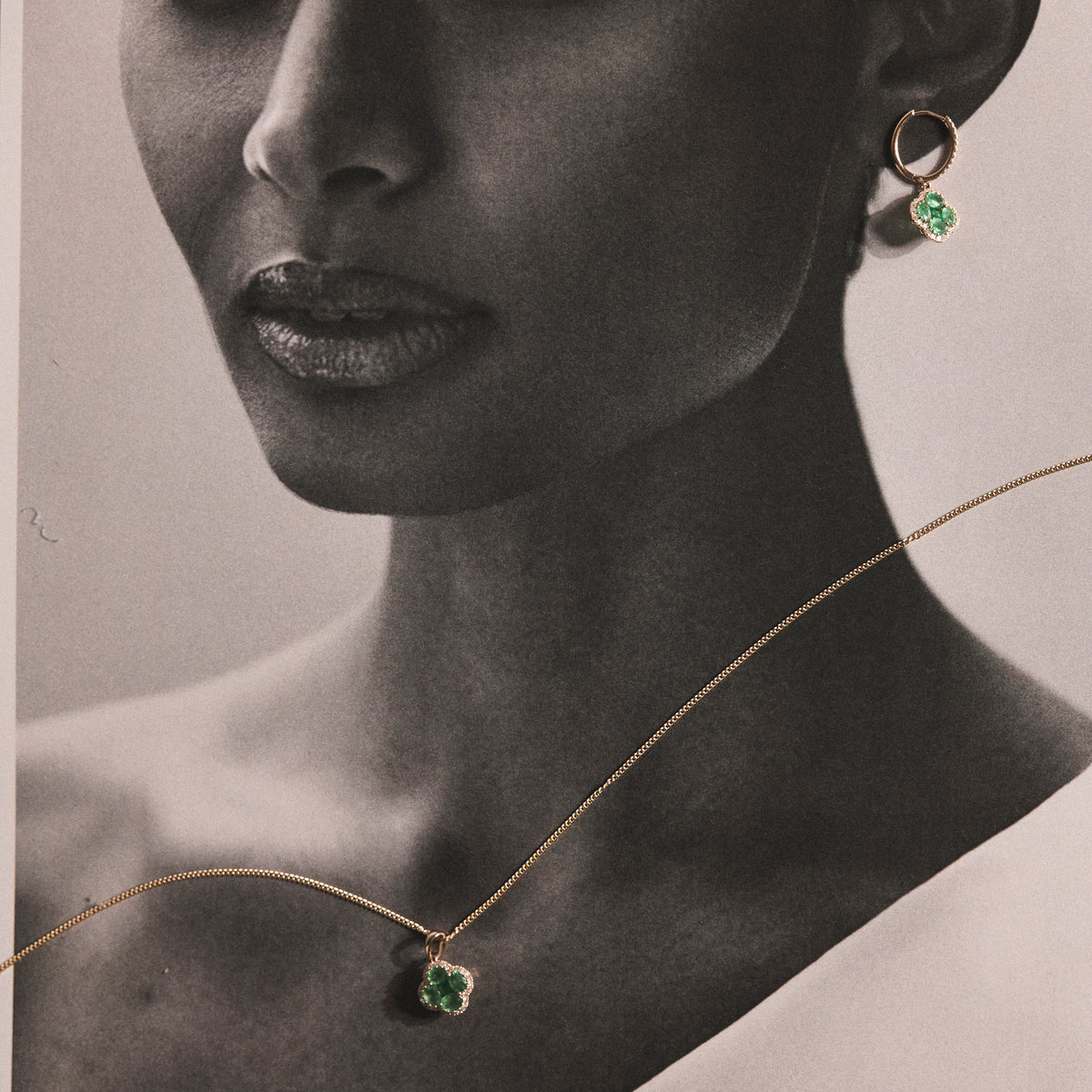 Emerald 2.05ct And Diamond 18K Yellow Gold Alegria Earrings