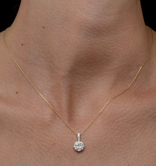 Diamond Moyen Galileo 1CT Pendant Necklace in 18K Gold - R4647