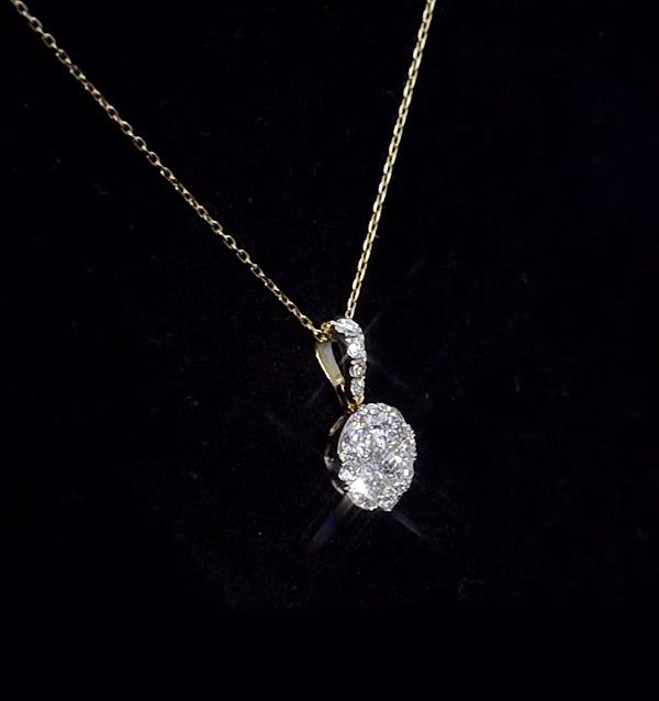 Diamond Moyen Galileo 1CT Pendant Necklace in 18K Gold - R4647