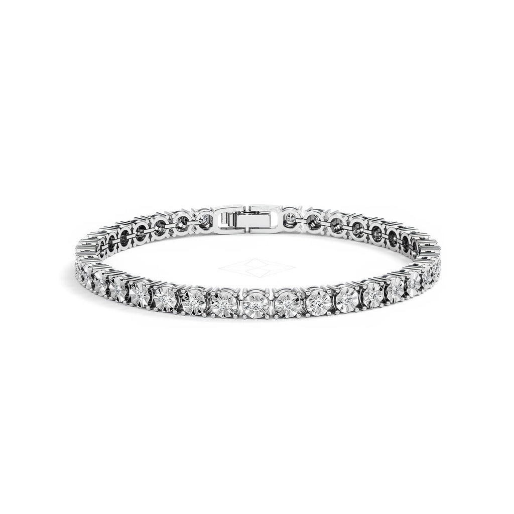 Brilliance Lab Silver Diamond Set 1.00ct Tennis Bracelet