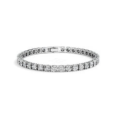 Men's Lab Diamond 1.00ct Tennis Bracelet in 925 Silver