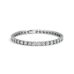Men's Lab Diamond 1.00ct Tennis Bracelet in 925 Silver