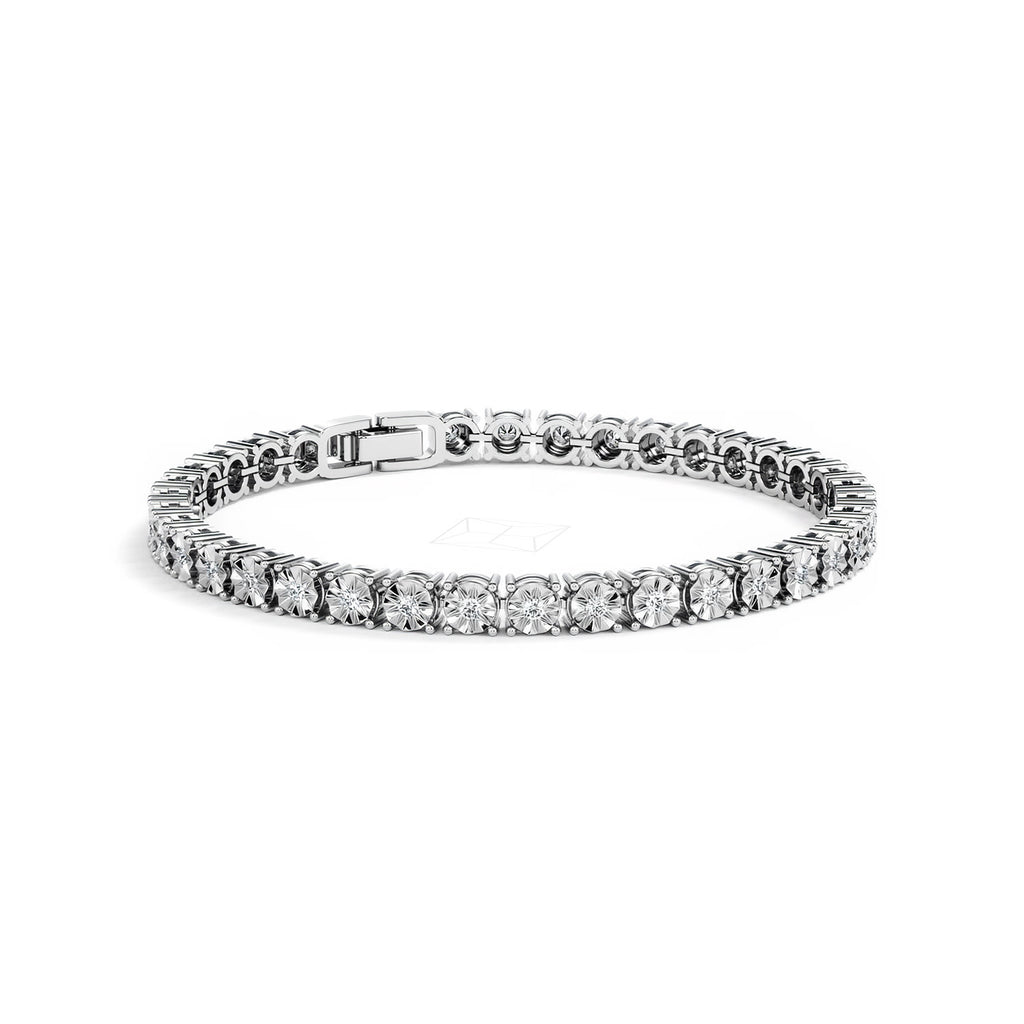 Men's Lab Diamond 1.00ct Tennis Bracelet in 925 Silver
