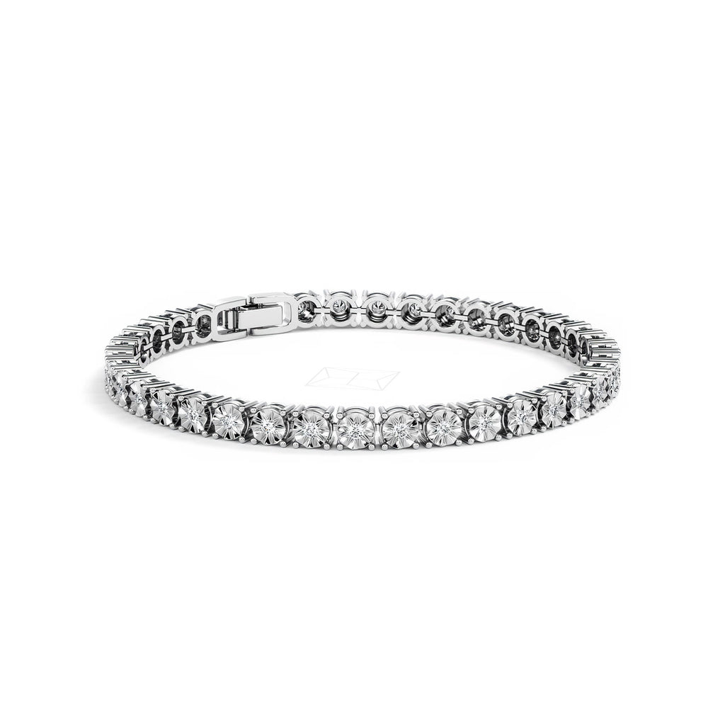 Men's Lab Diamond 1.00ct Tennis Bracelet in 925 Silver