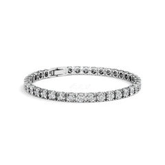 Men's Lab Diamond 1.00ct Tennis Bracelet in 925 Silver