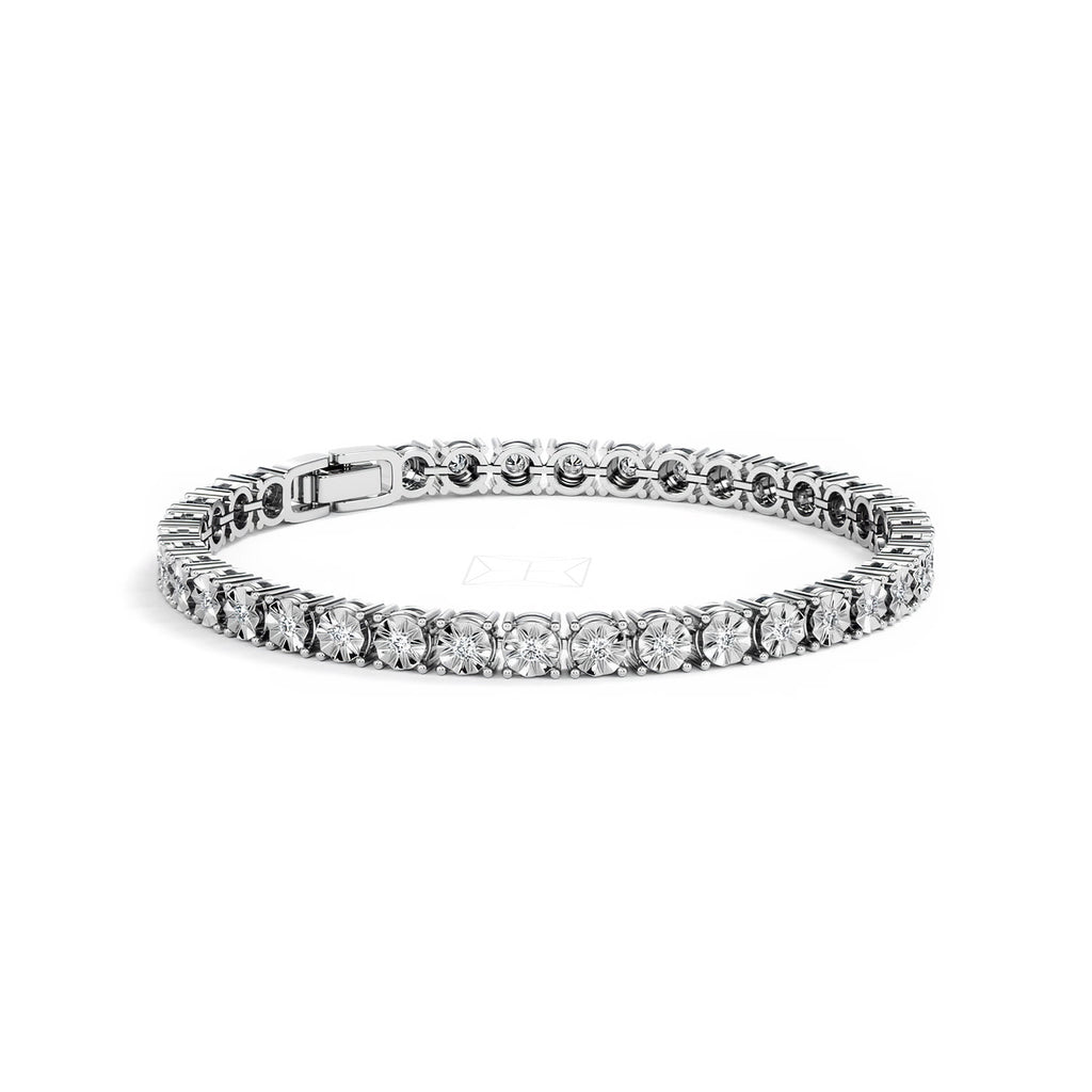 Men's Lab Diamond 1.00ct Tennis Bracelet in 925 Silver