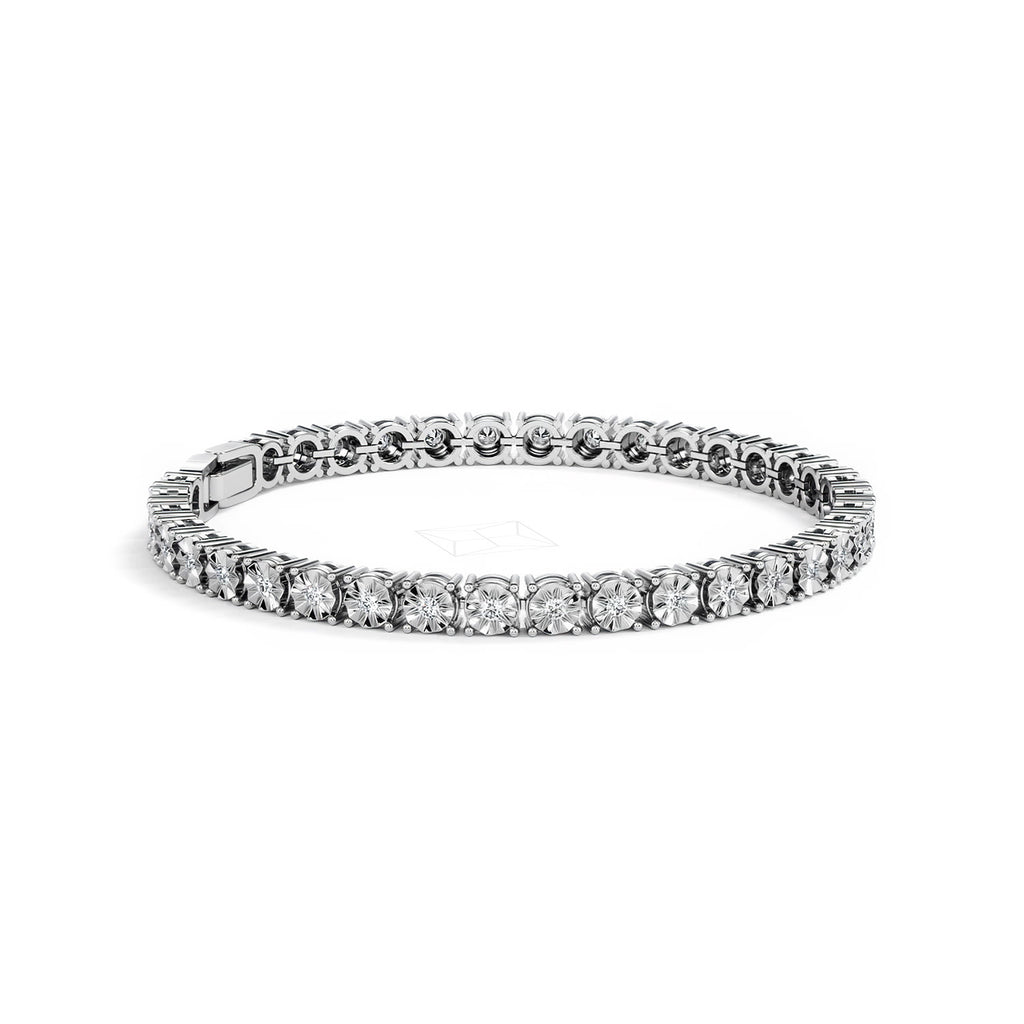 Men's Lab Diamond 1.00ct Tennis Bracelet in 925 Silver
