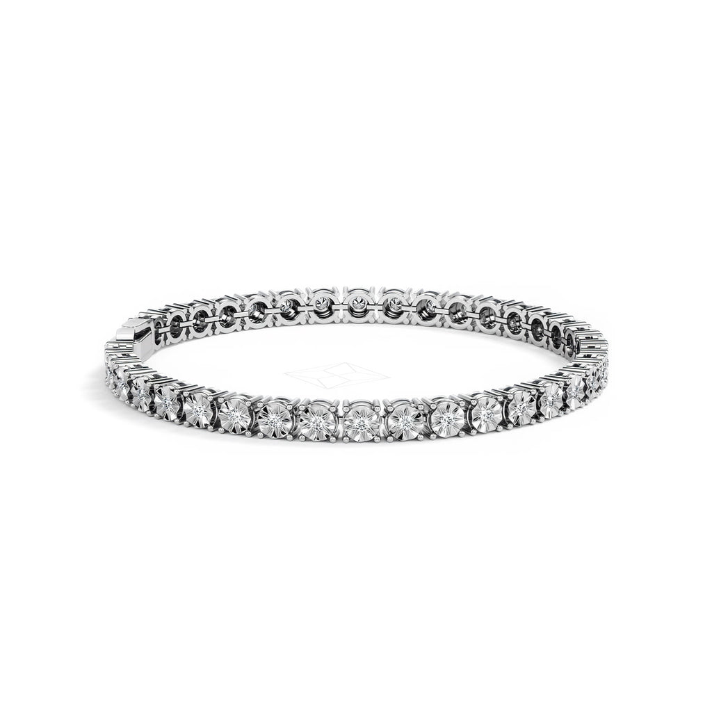 Men's Lab Diamond 1.00ct Tennis Bracelet in 925 Silver