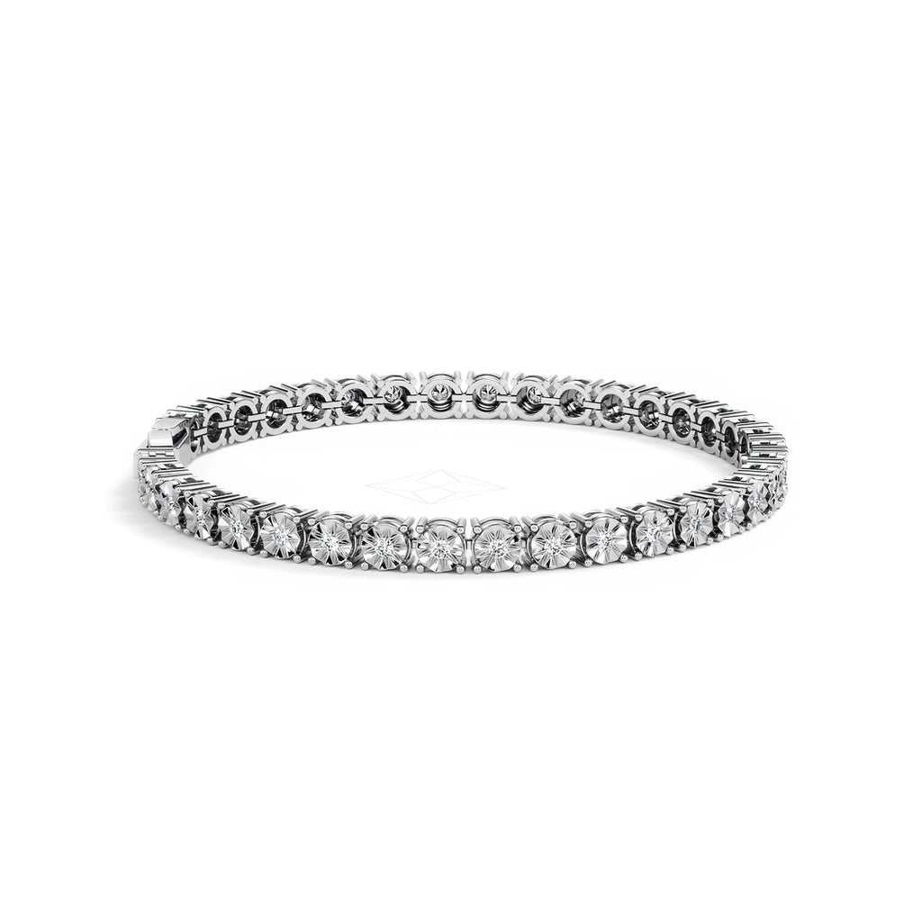 Men's Lab Diamond 1.00ct Tennis Bracelet in 925 Silver