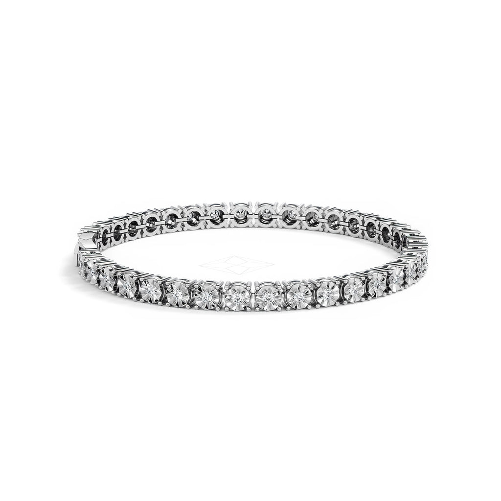 Men's Lab Diamond 1.00ct Tennis Bracelet in 925 Silver