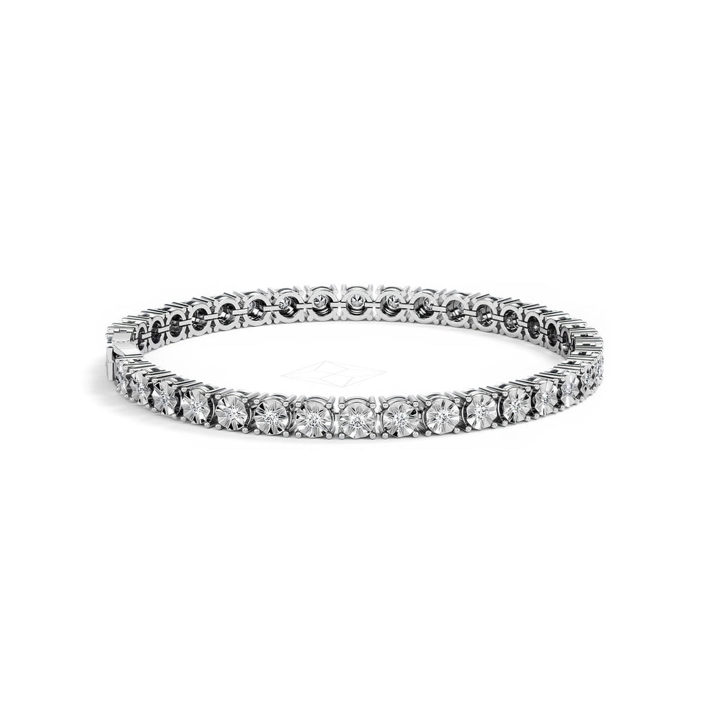 Men's Lab Diamond 1.00ct Tennis Bracelet in 925 Silver
