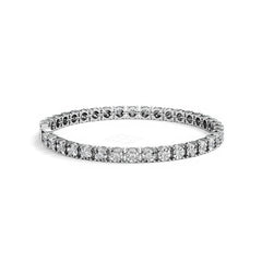 Men's Lab Diamond 1.00ct Tennis Bracelet in 925 Silver