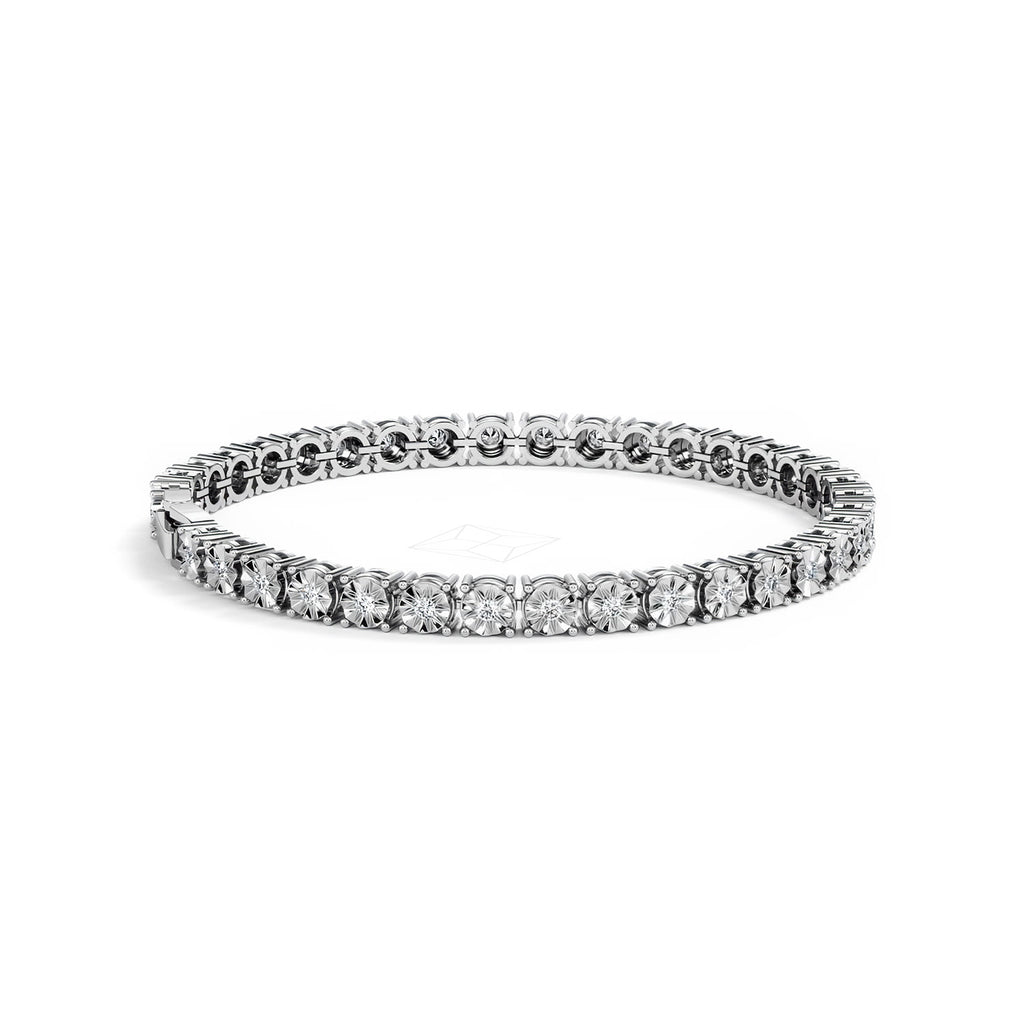 Men's Lab Diamond 1.00ct Tennis Bracelet in 925 Silver
