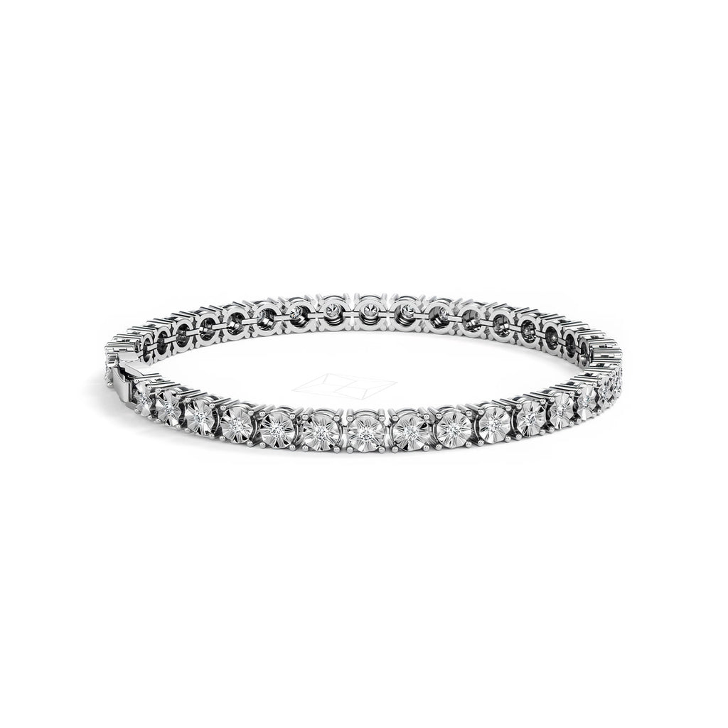 Men's Lab Diamond 1.00ct Tennis Bracelet in 925 Silver