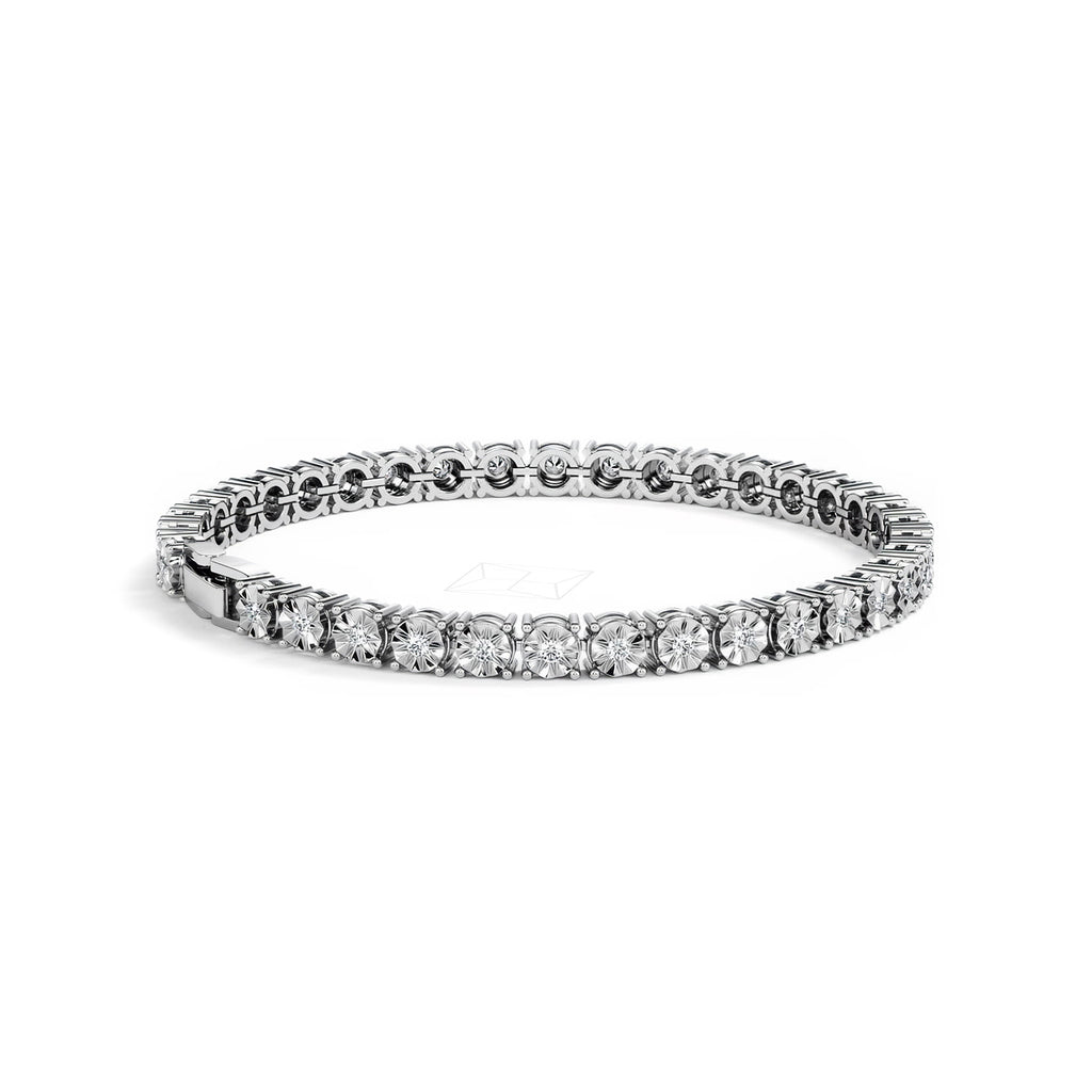 Men's Lab Diamond 1.00ct Tennis Bracelet in 925 Silver