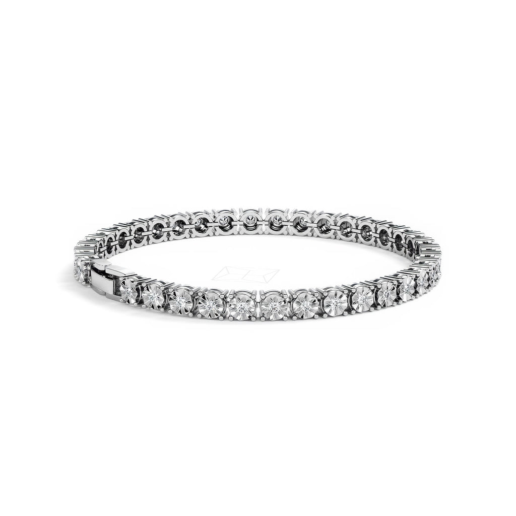 Men's Lab Diamond 1.00ct Tennis Bracelet in 925 Silver