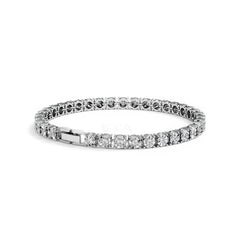 Men's Lab Diamond 1.00ct Tennis Bracelet in 925 Silver