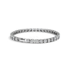Men's Lab Diamond 1.00ct Tennis Bracelet in 925 Silver
