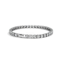 Men's Lab Diamond 1.00ct Tennis Bracelet in 925 Silver