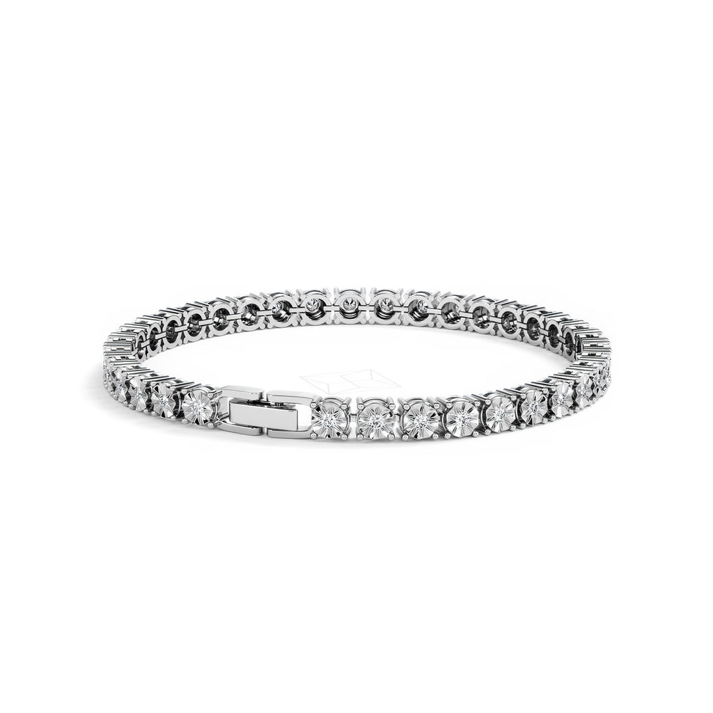 Men's Lab Diamond 1.00ct Tennis Bracelet in 925 Silver