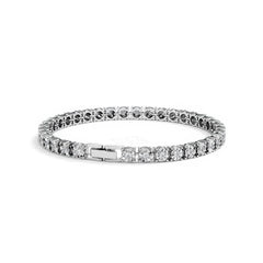 Men's Lab Diamond 1.00ct Tennis Bracelet in 925 Silver