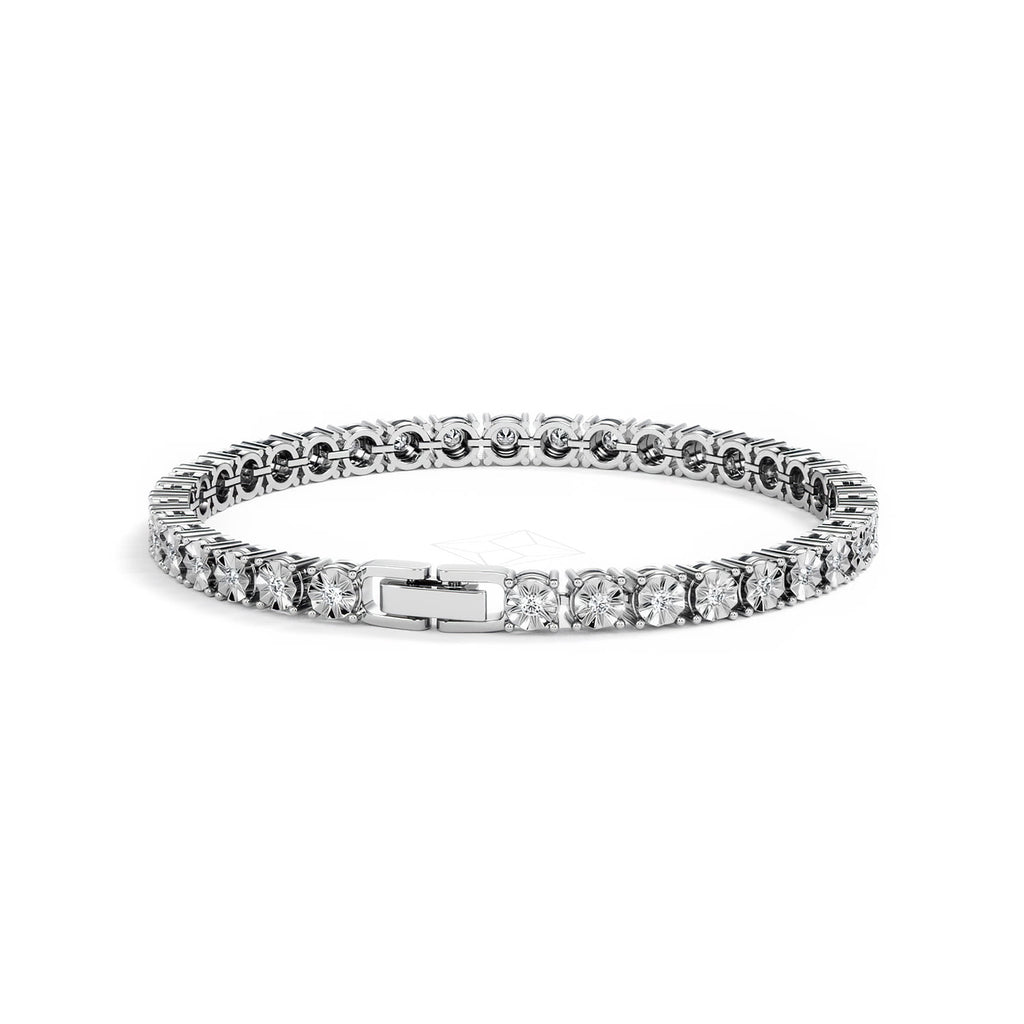 Men's Lab Diamond 1.00ct Tennis Bracelet in 925 Silver