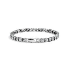 Men's Lab Diamond 1.00ct Tennis Bracelet in 925 Silver