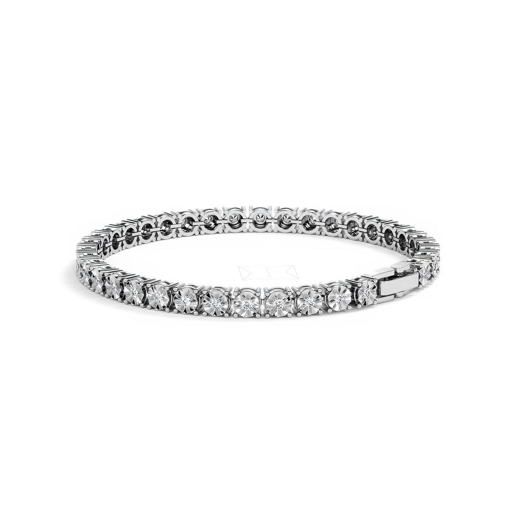 Men's Lab Diamond 1.00ct Tennis Bracelet in 925 Silver