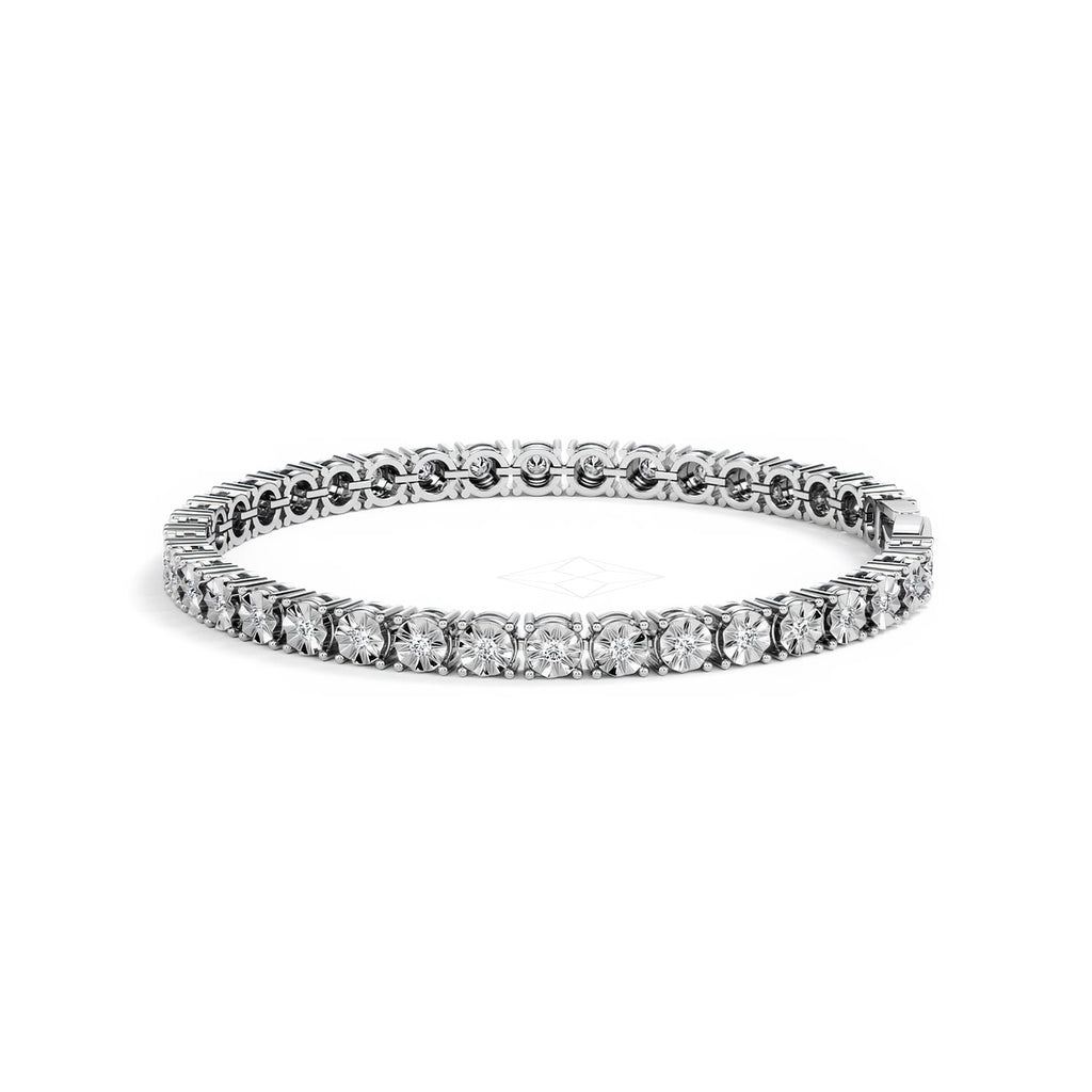 Men's Lab Diamond 1.00ct Tennis Bracelet in 925 Silver