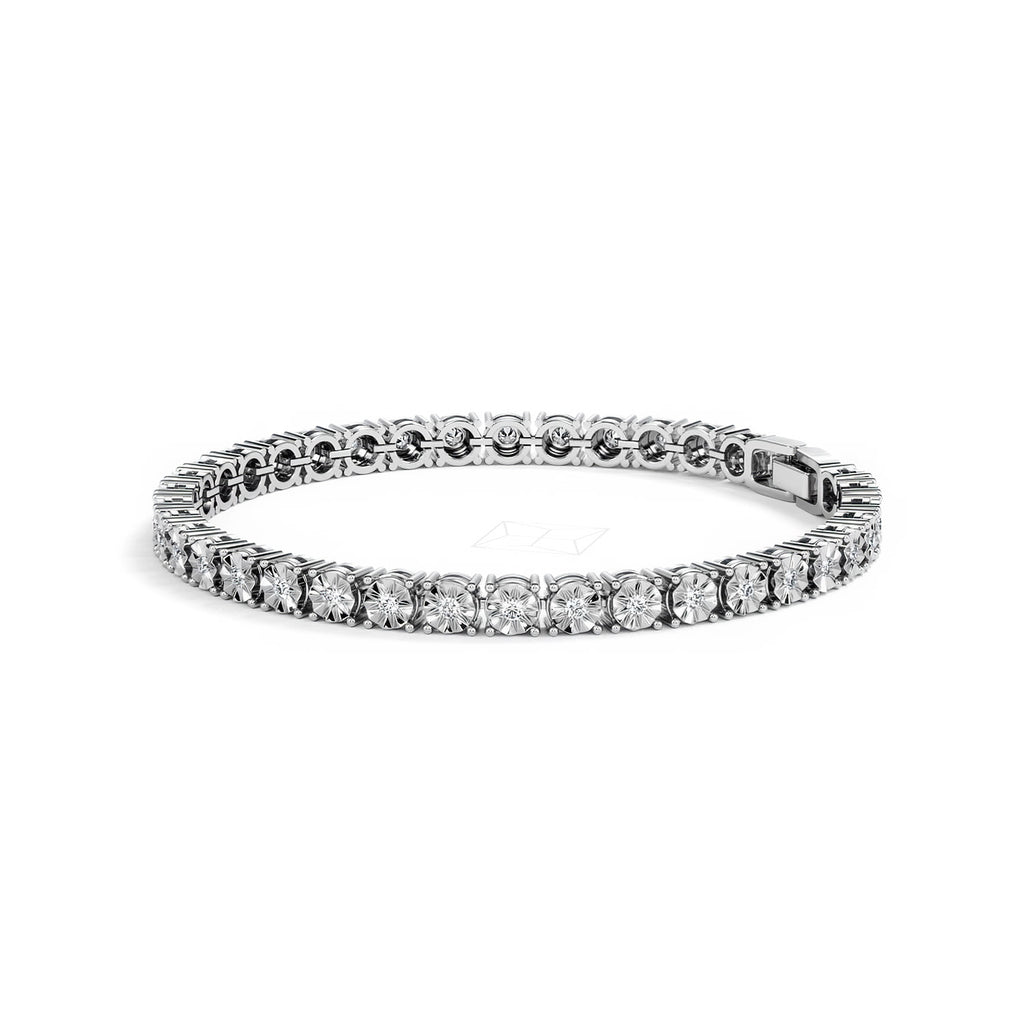 Men's Lab Diamond 1.00ct Tennis Bracelet in 925 Silver