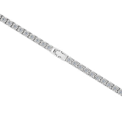 Men's Lab Diamond 1.00ct Tennis Bracelet in 925 Silver