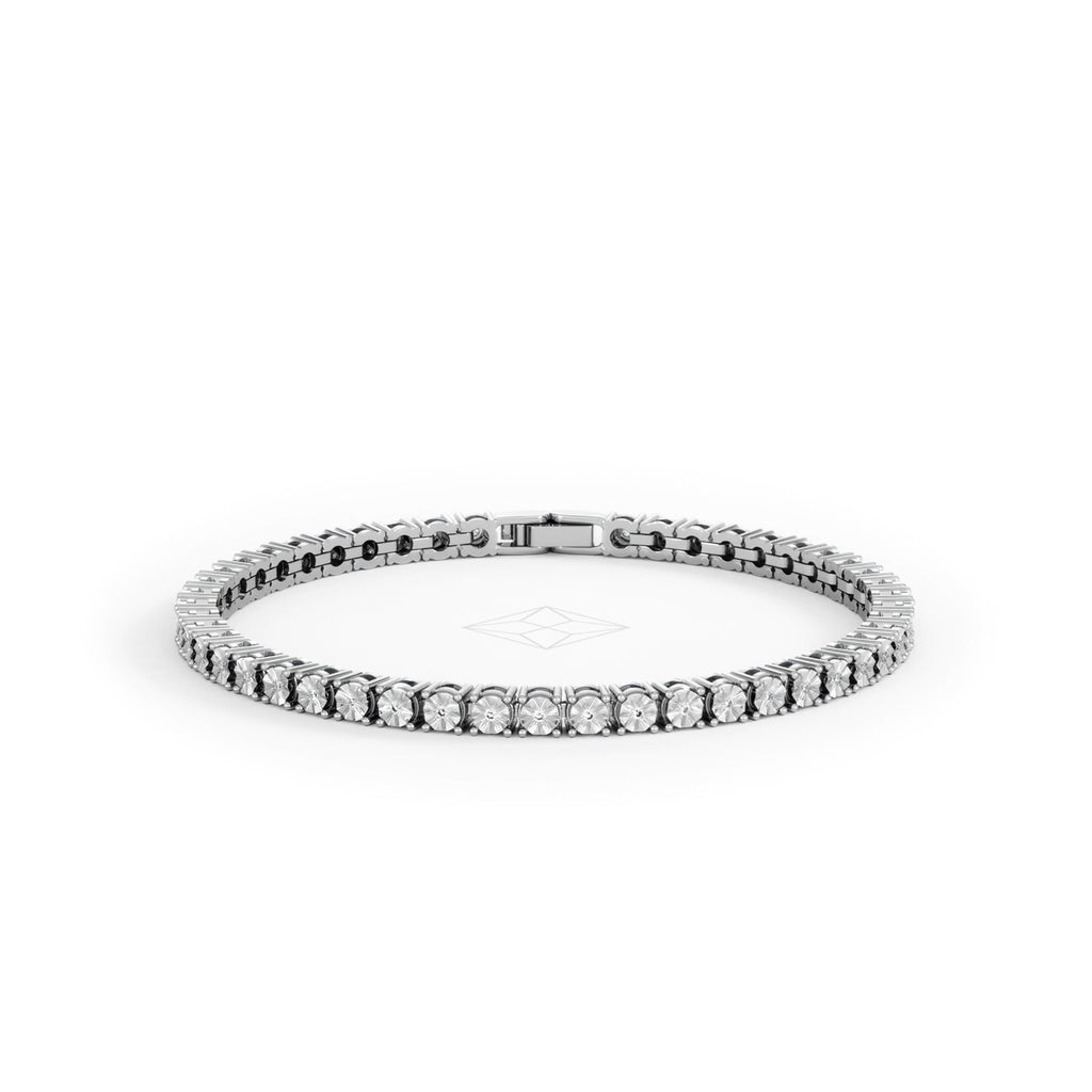 Brilliance Silver Lab Diamond Set 0.57ct Tennis Bracelet