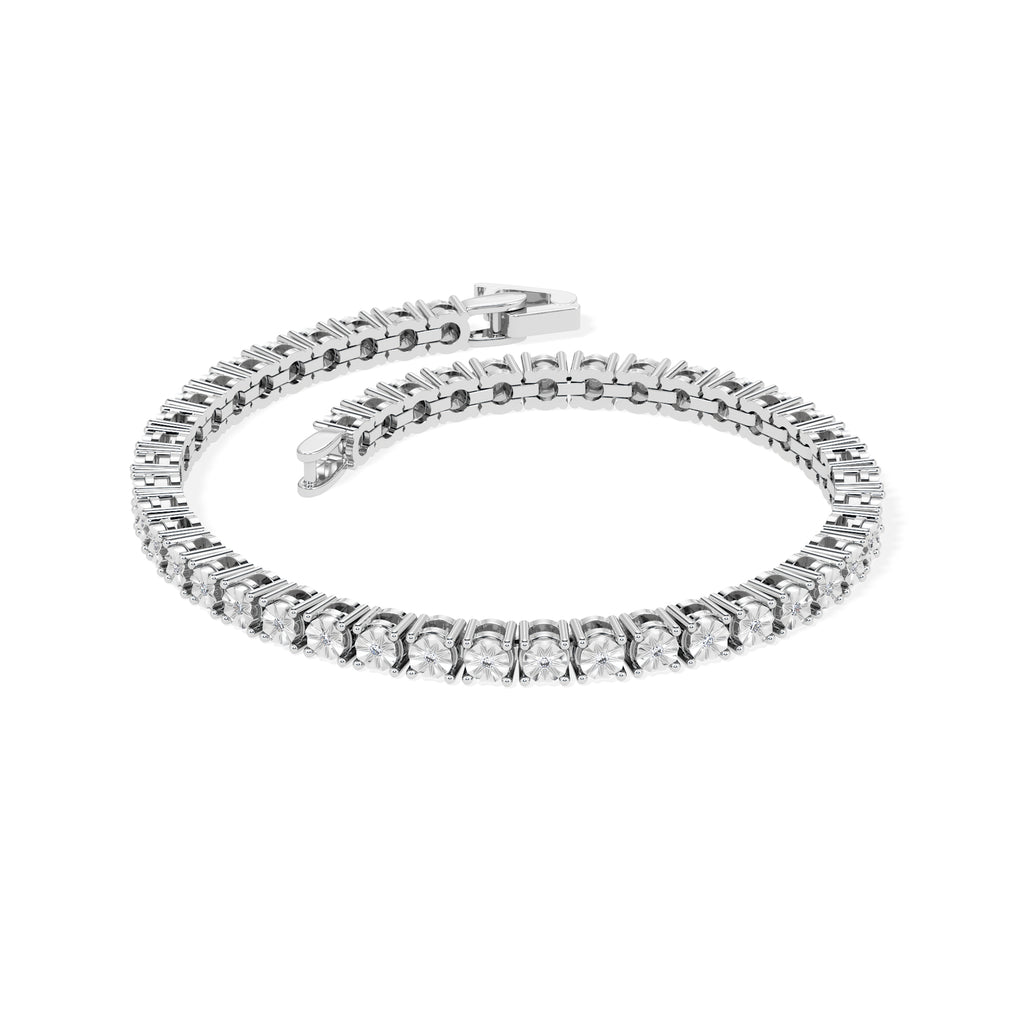 Brilliance Silver Lab Diamond Set 0.57ct Tennis Bracelet