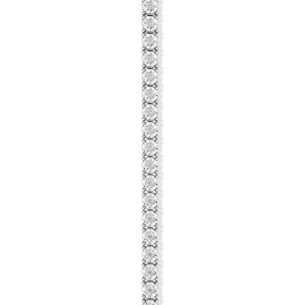 Brilliance Silver Lab Diamond Set 0.57ct Tennis Bracelet