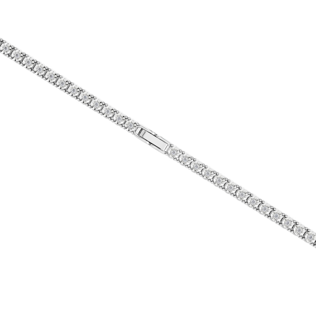 Brilliance Silver Lab Diamond Set 0.57ct Tennis Bracelet