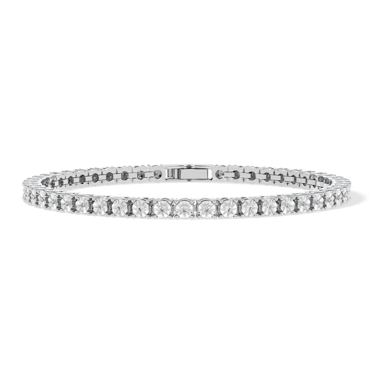 Brilliance Silver Lab Diamond Set 0.57ct Tennis Bracelet