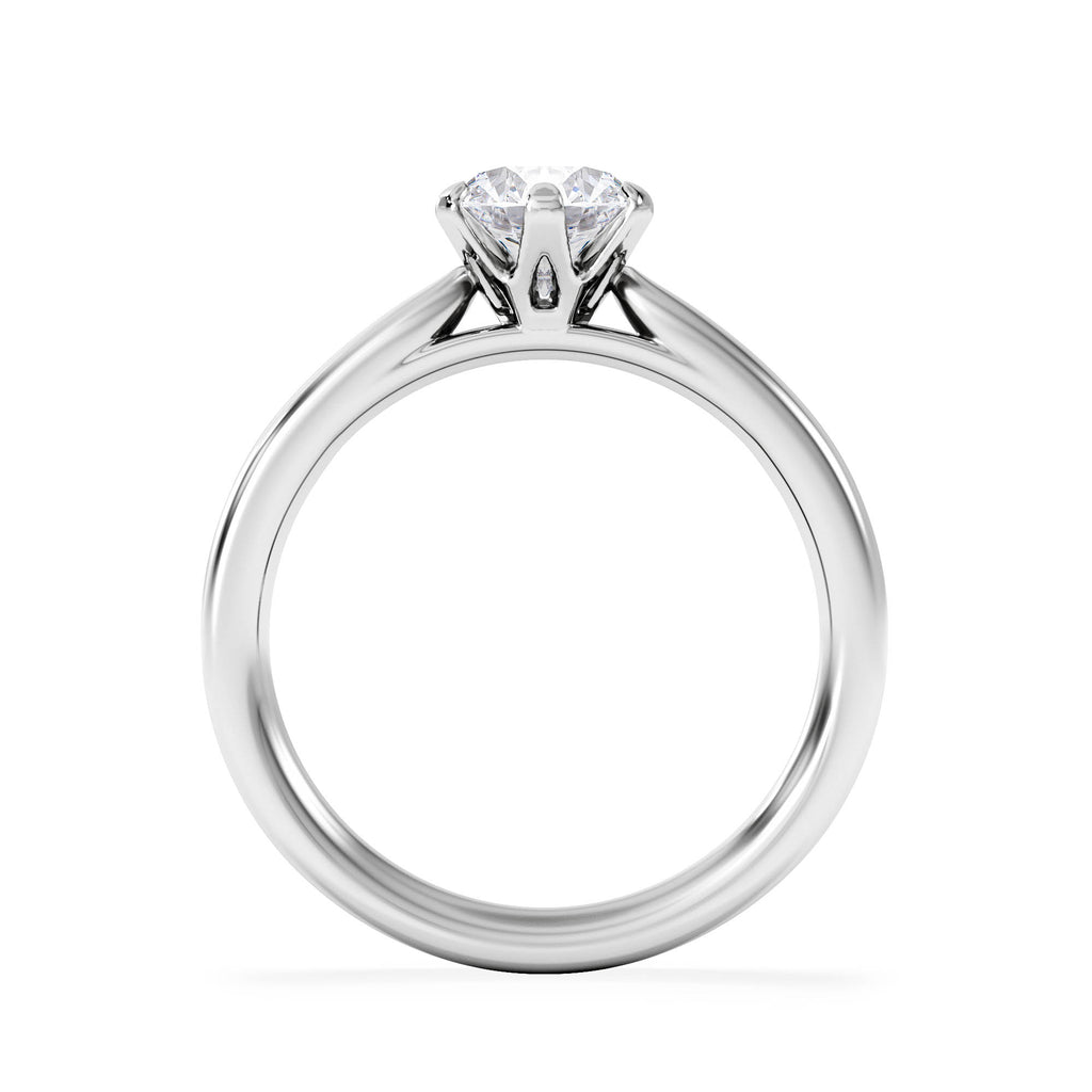 1 Carat Diamond Engagement Ring Low Set Chloe Lab F/VS1 Platinum