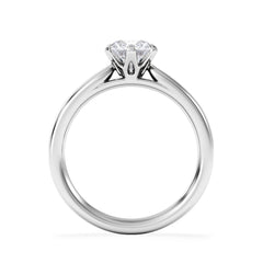 1 Carat Diamond Engagement Ring Low Set Chloe Lab F/VS1 18K White Gold