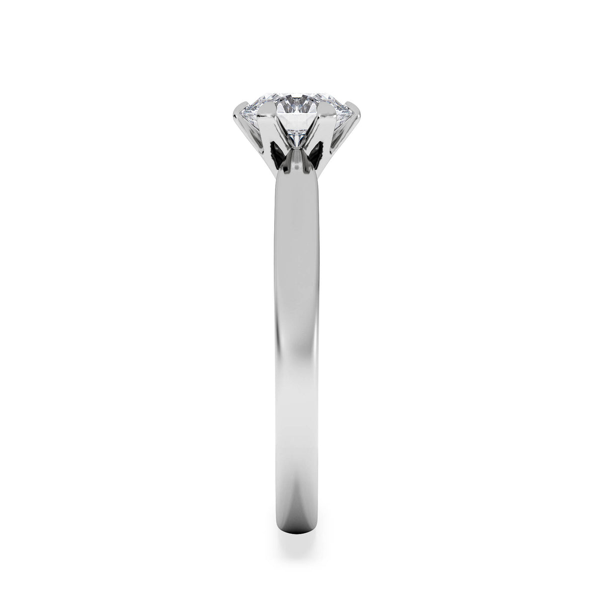 1 Carat Diamond Engagement Ring Low Set Chloe Lab F/VS1 Platinum